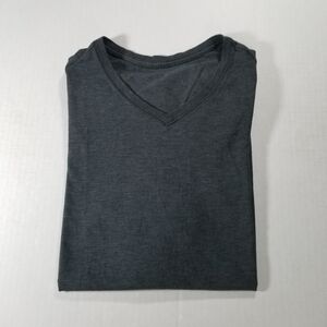 Lululemon Basic V Neck T-Shirt Size XL Athletic Tee Shirt Heather Blue